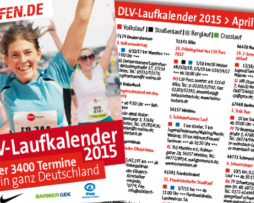 Der DLV-Laufkalender 2015 ist online