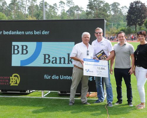 BBBank spendet 12.000 Euro zur Förderung der Jugendarbeit in der Leichtathletik