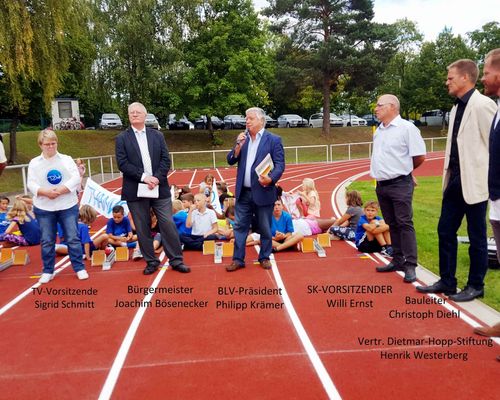 Einweihungsfeier der Laufbahn im Epfenbacher Sportzentrum am 13.09.2019