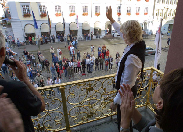 Offenburg bereitete der Speerwurf-Vizeweltmeisterin einen herzlichen Empfang