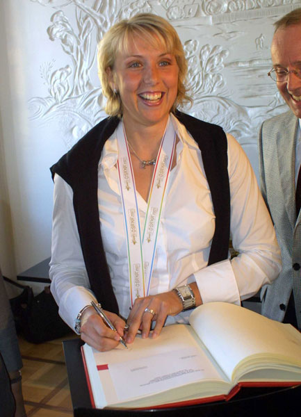 Offenburg bereitete der Speerwurf-Vizeweltmeisterin einen herzlichen Empfang