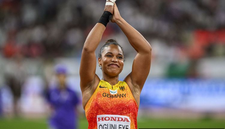 Yemisi Ogunleye bei der WM in Tokio