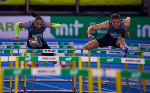 Weltklasse-Trio im Hürdensprint beim INDOOR MEETING Karlsruhe 2021 