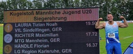BW U20/U18: 19,50 Meter für Tizian Lauria