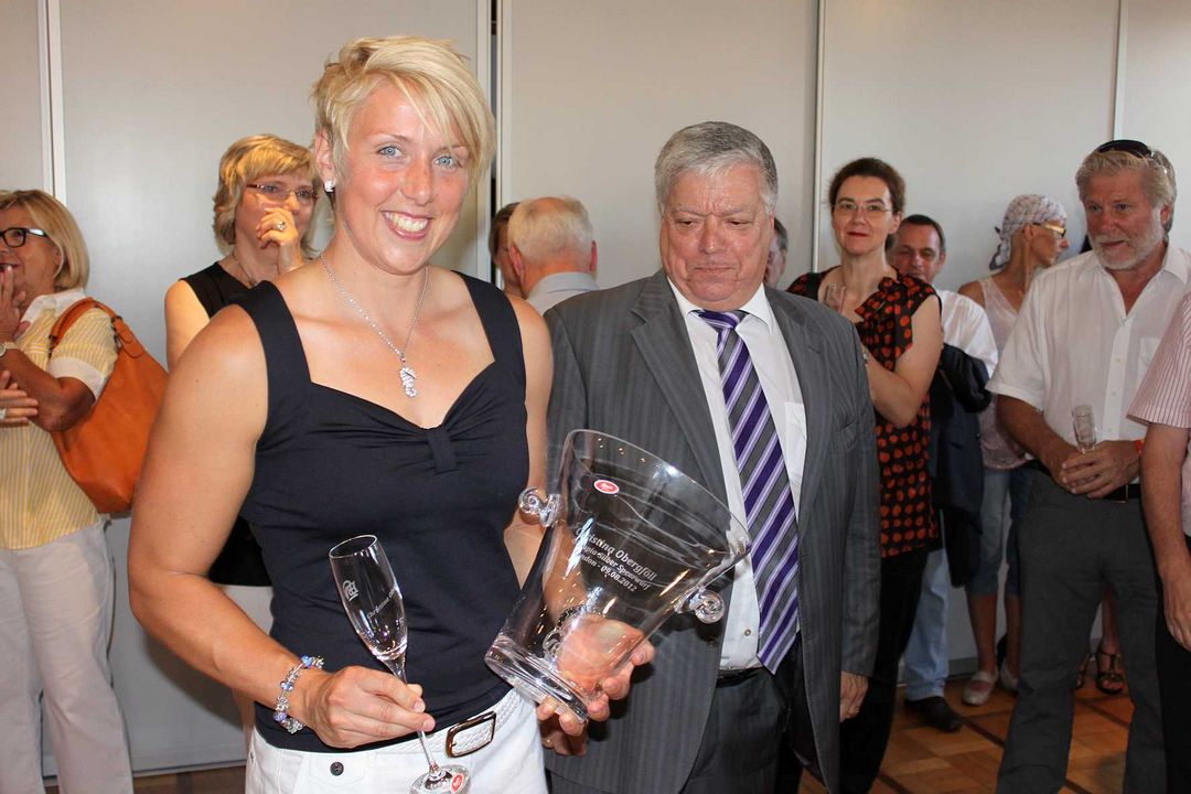 Christina Obergföll und Matthias Bühler geehrt