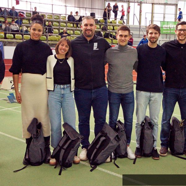 Verabschiedung der Top-Athlet:innen bei den BW Leichtathletik Hallen-Finals