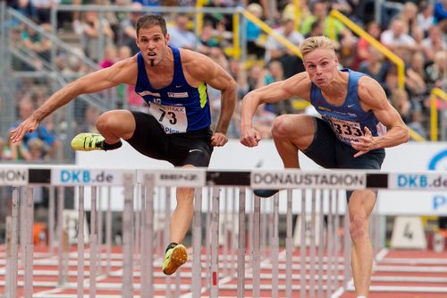 Matthias Bühler fehlt nur eine Zehntel für das 110 Meter Hürden Finale