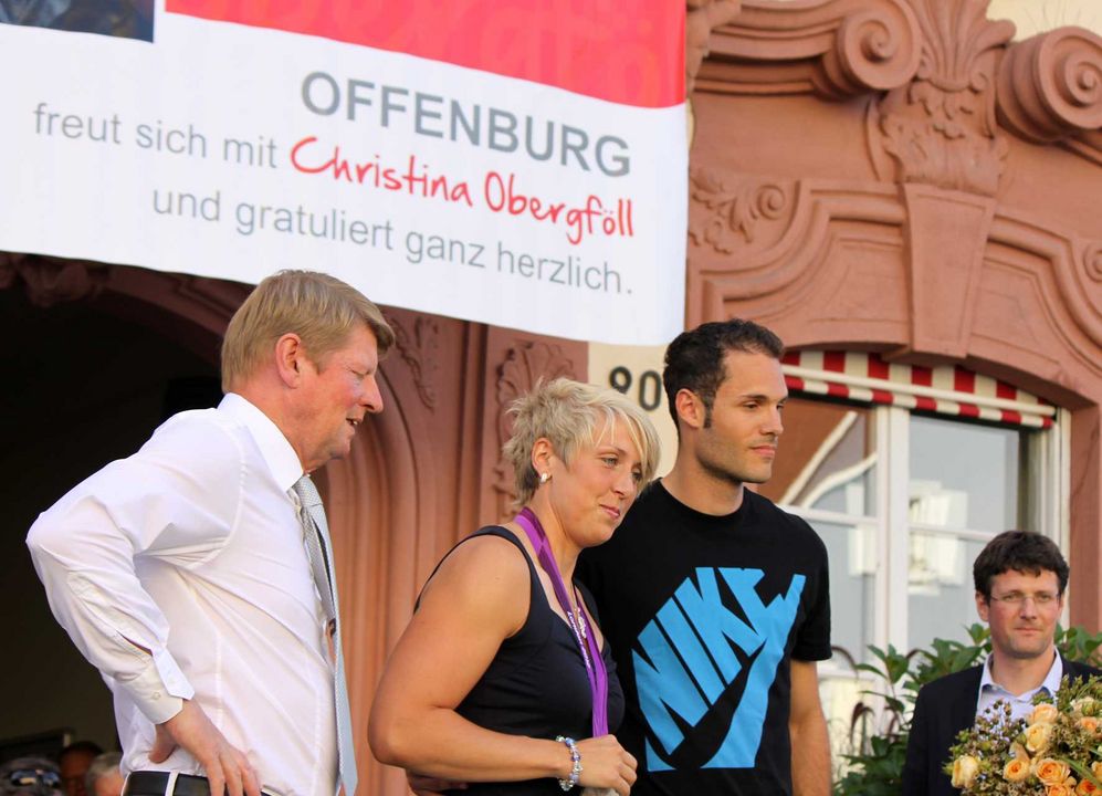 Christina Obergföll und Matthias Bühler geehrt