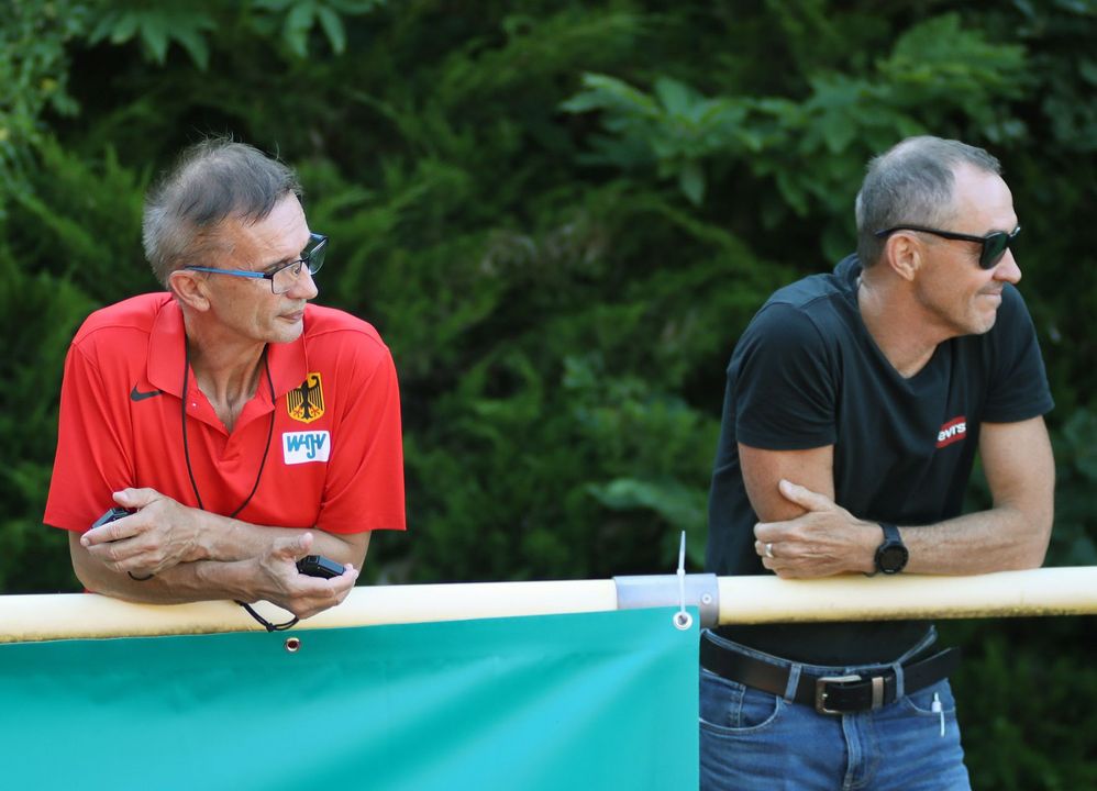 v.l.: Bundestrainer Ron Weigel und BLV-Verbandstrainer Robert Ihly