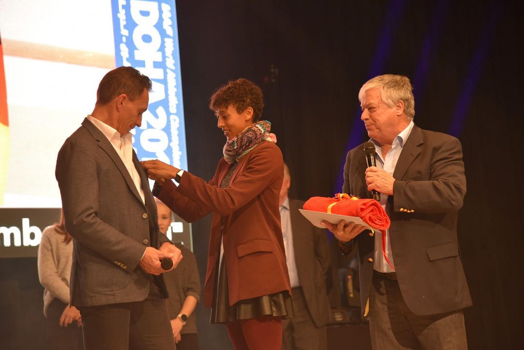 Großer Empfang für Malaika Mihambo und Ralf Weber