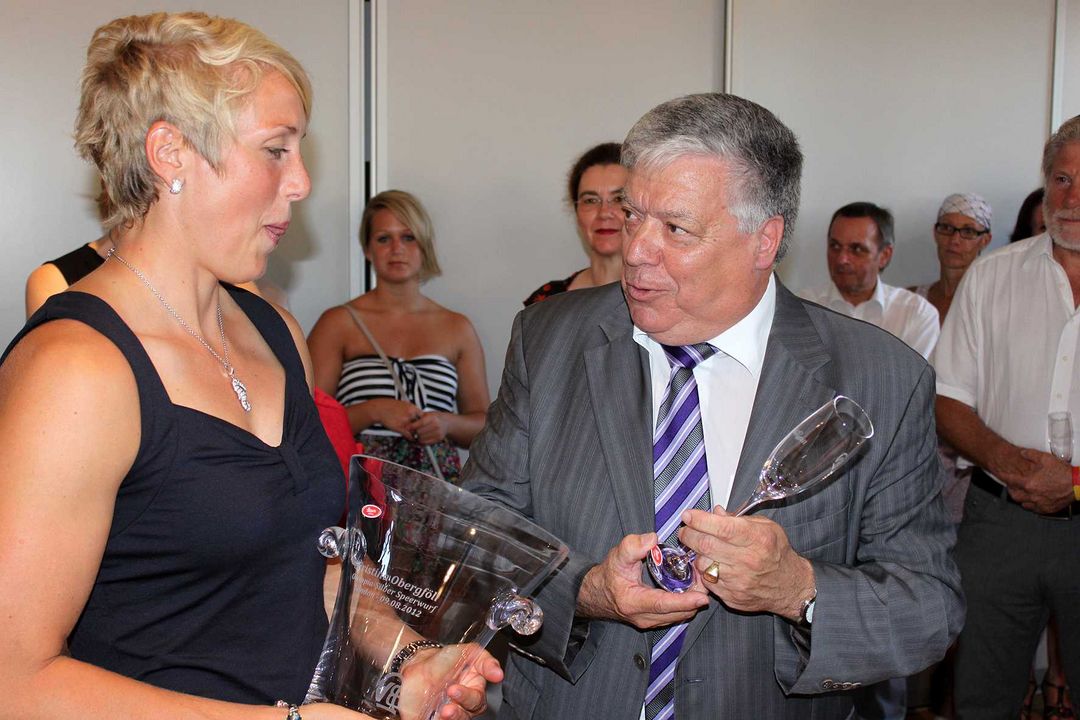Christina Obergföll und Matthias Bühler geehrt