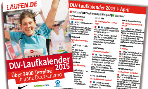 Der DLV-Laufkalender 2015 ist online