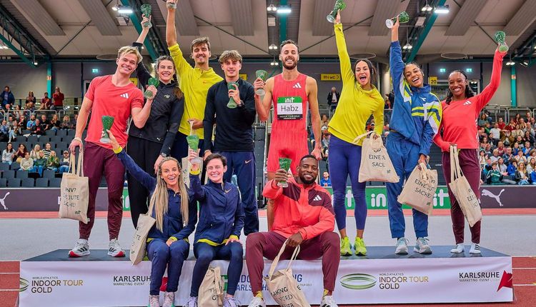 INIT INDOOR MEETING Karlsruhe 2026:  Vier Stunden Spitzensport begeistern ausverkaufte Europahalle und Leichtathletik-Fans auf der ganzen Welt