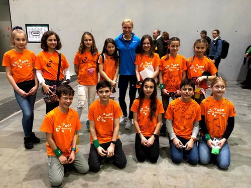 VR-Talentiade-Kids treffen die Stars beim Indoor Meeting in Karlsruhe