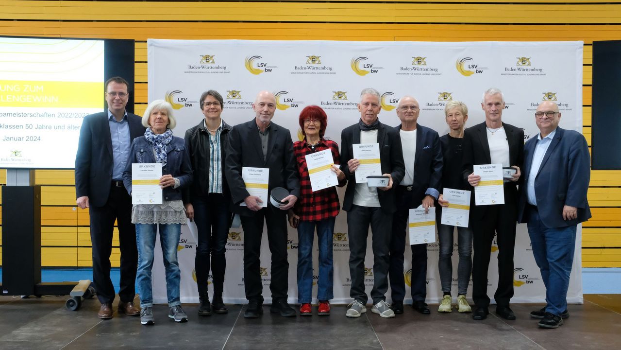 BW-Athlet:innen Ü50 wurden für internationale Titel geehrt