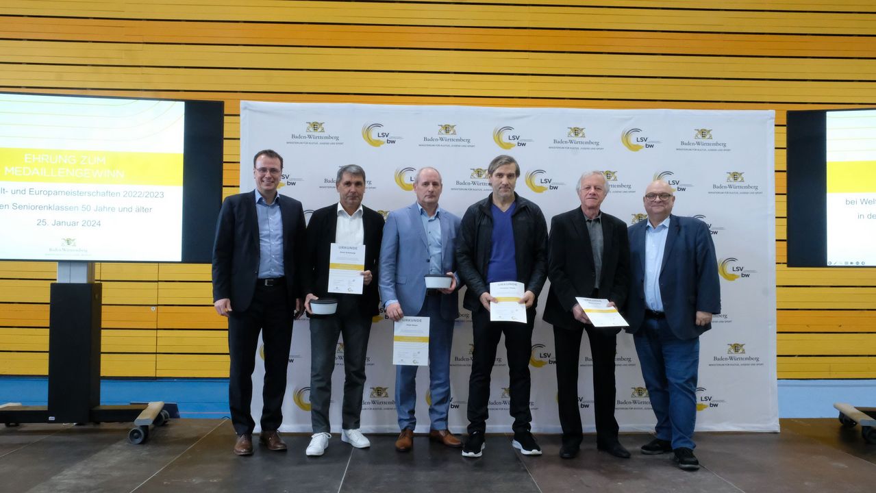 BW-Athlet:innen Ü50 wurden für internationale Titel geehrt