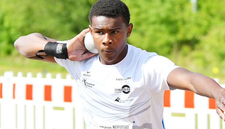 Clesio de Carvalho (LG Steinlach-Zollern) bei den Halleschen Werfertagen 2025.