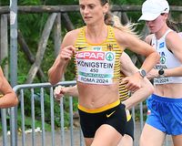 Fabienne Königstein (MTG Mannheim) bei der EM in Rom 2024