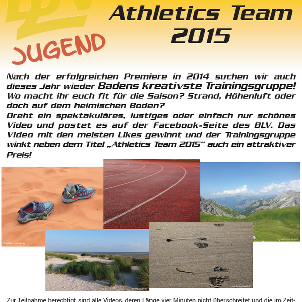 Aktion „Athletics Team 2015“!