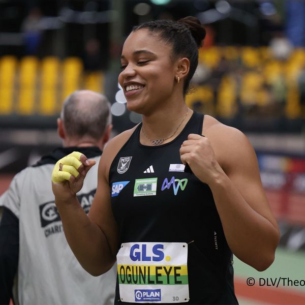 Yemisi Ogunleye (MTG Mannheim) gewann den Titel bei der letztjährigen DM Halle in Dortmund.