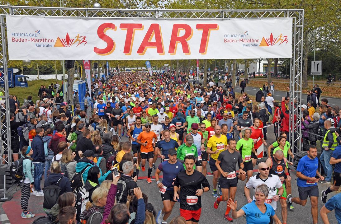 Jannik Arbogast  und Gabriela Rocha gewinnen den 37. Fiducia & GAD Baden-Marathon