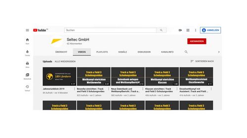 Seltec YouTube-Kanal: Track & Field 3 Schulungsvideos verfügbar