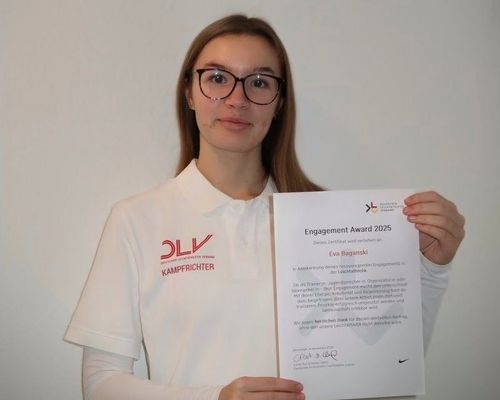 Jung, engagiert und unverzichtbar: Eva Baganski erhält Engagement Award der DLV-Jugend