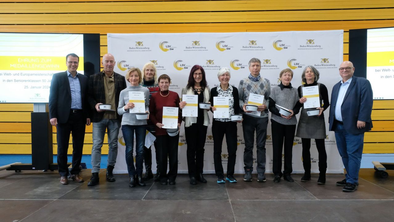 BW-Athlet:innen Ü50 wurden für internationale Titel geehrt