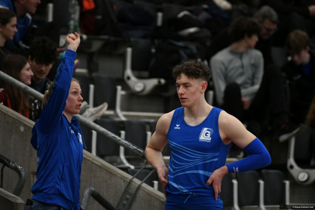 Jonathan Hummel (LG Leinfelden) mit Anjuli Knäsche (VfB Suttgart) in der Analyse.