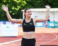 Sandrina Sprengel (LG Steinlach-Zollern) bei der DM Mehrkampf 2024