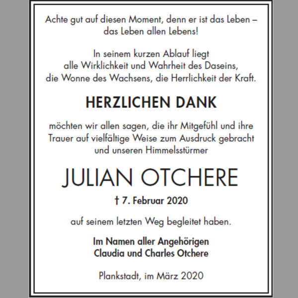 Achte gut auf diesen Moment, denn er ist das Leben – das Leben allen Lebens!