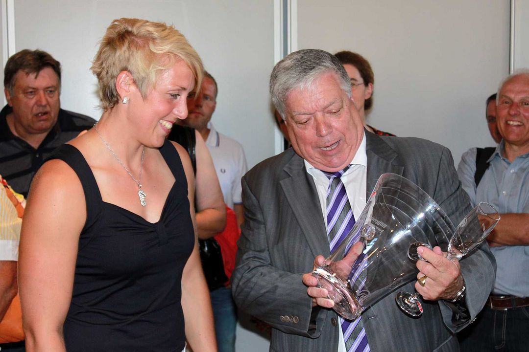 Christina Obergföll und Matthias Bühler geehrt