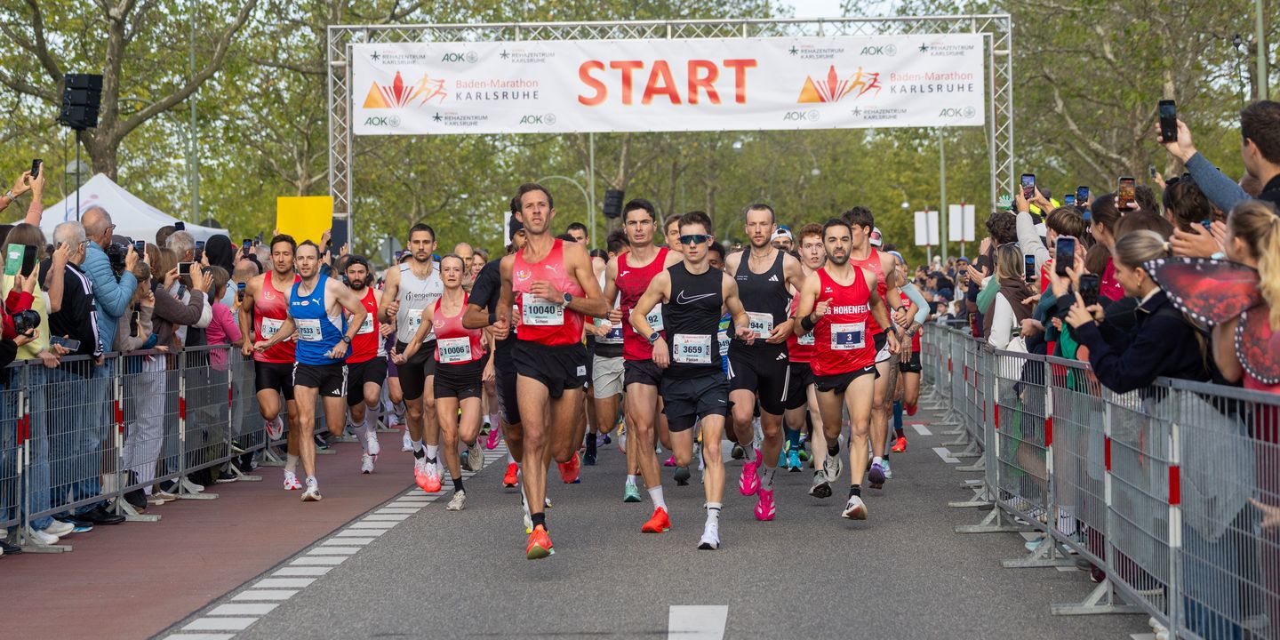Teilnehmerrekord und starke sportliche Leistungen beim 42. Baden-Marathon