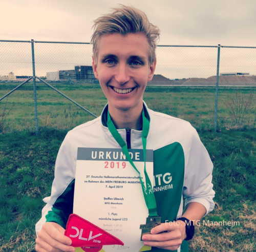 Fabienne Amrhein und Steffen Ulmrich (beide MTG Mannheim) überzeugen beim Halbmarathon in Berlin und Freiburg