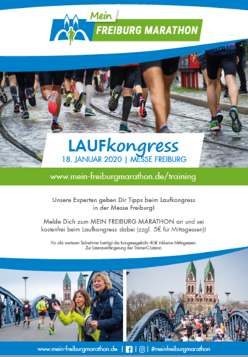 Jetzt anmelden zum 2. Laufkongress zum Mein Freiburg Marathon am 18. Januar 2020