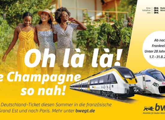 Grenzüberschreitende Mobilität für junge Menschen: ein Zeichen gelebter Freundschaft – Baden-Württemberg und Grand Est erkennen im Sommer erneut gegenseitig die Bahntickets von jungen Menschen an