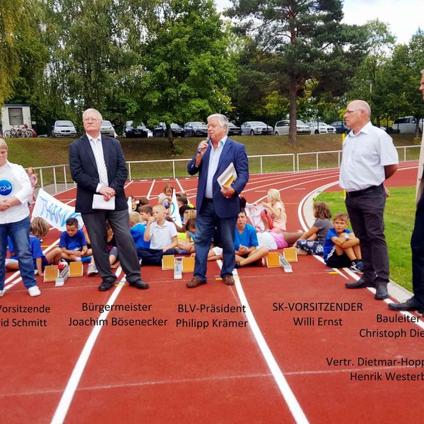 Einweihungsfeier der Laufbahn im Epfenbacher Sportzentrum am 13.09.2019