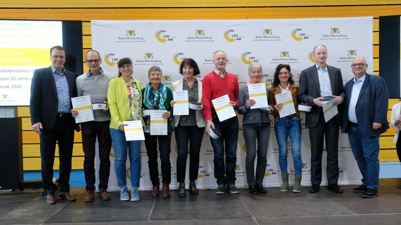 BW-Athlet:innen Ü50 wurden für internationale Titel geehrt