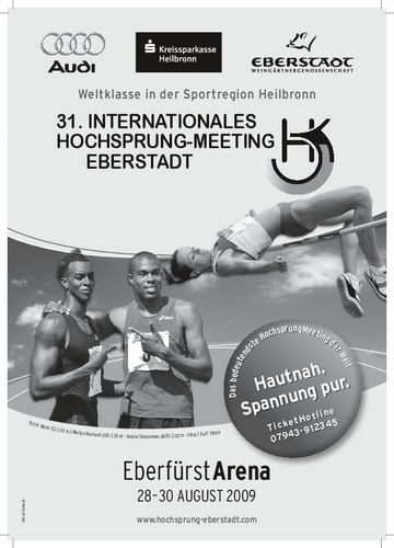 31. Internationales Hochsprung-Meeting in Eberstadt am 28.-30. August