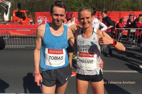Fabienne Amrhein und Steffen Ulmrich (beide MTG Mannheim) überzeugen beim Halbmarathon in Berlin und Freiburg