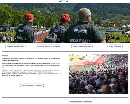 FREUNDE der Leichtathletik mit neuem Gesicht im Internet 