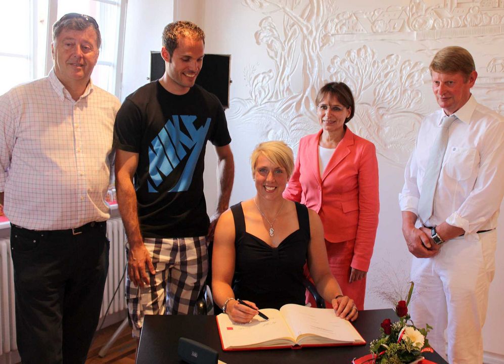 Christina Obergföll und Matthias Bühler geehrt