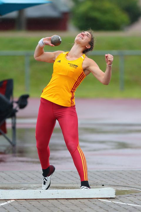 Mehrkämpferin Johanna Siebler vom LC Überlingen auf dem Weg zur EM